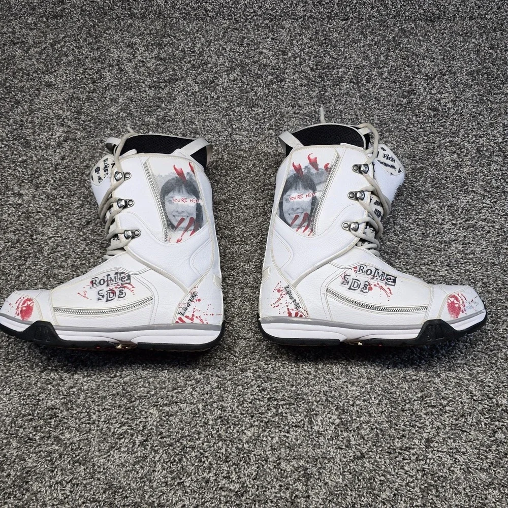 Rome Sds Libertine Snowboard Boots Men Size 12 Horror Theme Rare